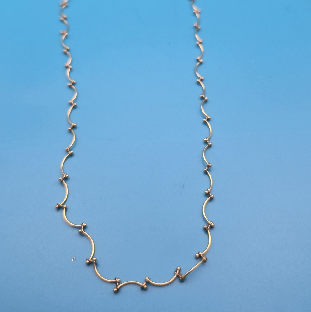 Vince Camuto Dainty Gold Scallop- Linked Necklace